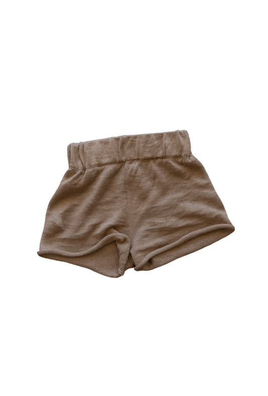Linen weave short Coffee