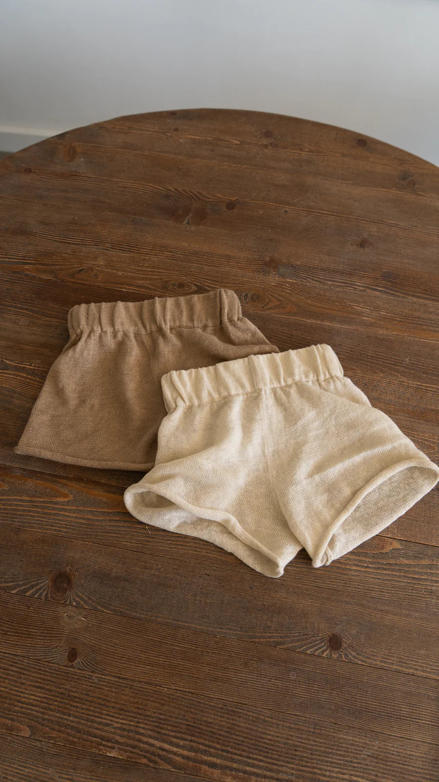 Linen weave short Milk