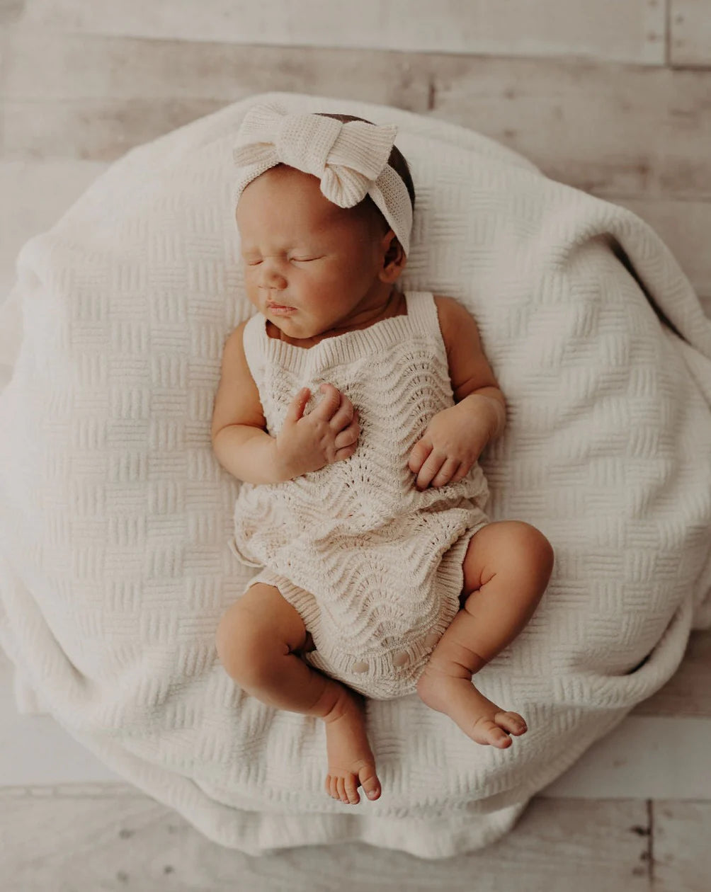 Wave Knit Bodysuit - Oat