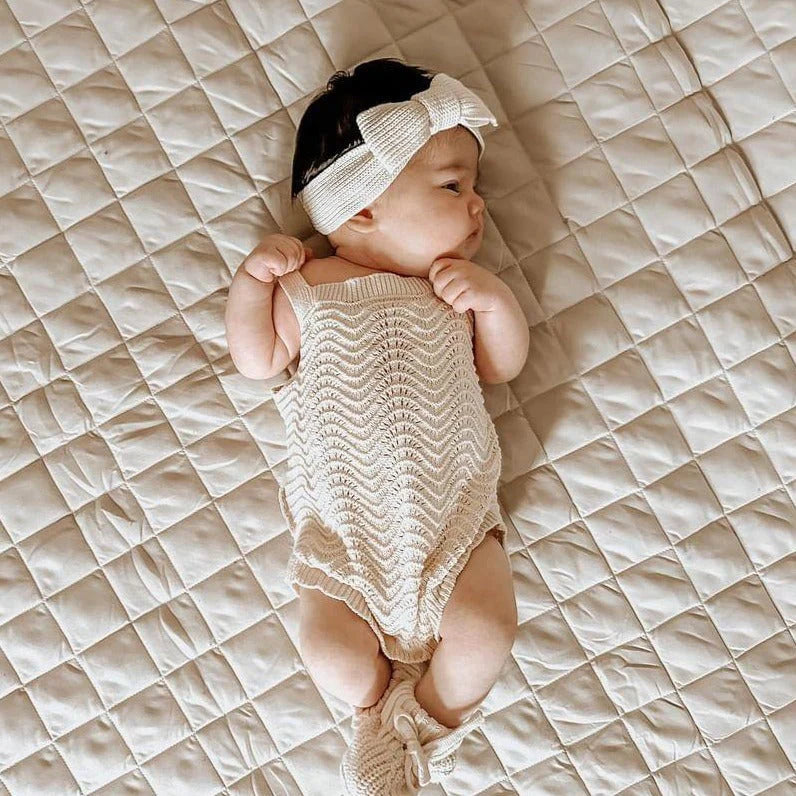 Wave Knit Bodysuit - Oat