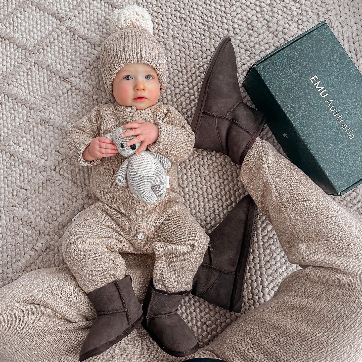 PLATINUM BABY BOOTIE- CHOCOLATE