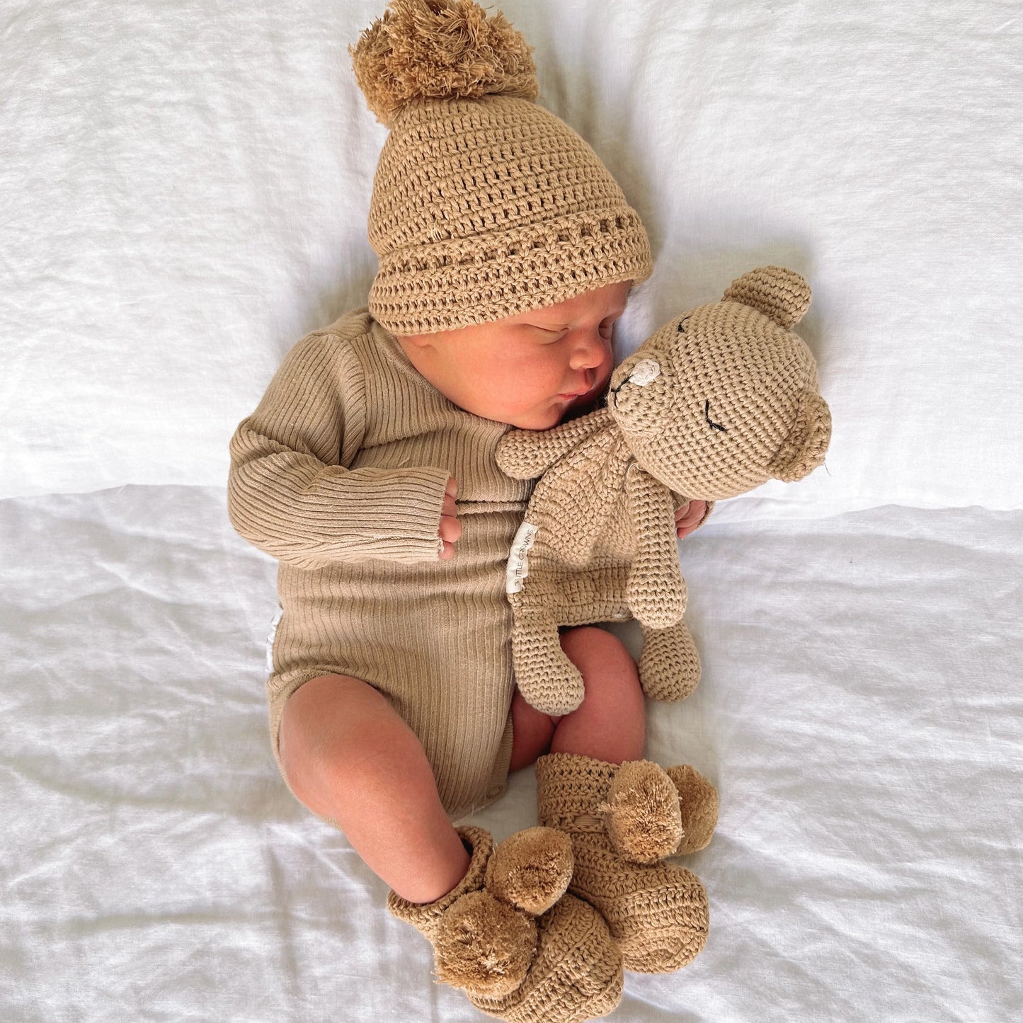 My First Beanie & Booties Set - Coco