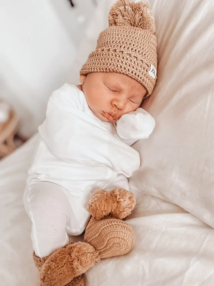 My First Beanie & Booties Set - Coco