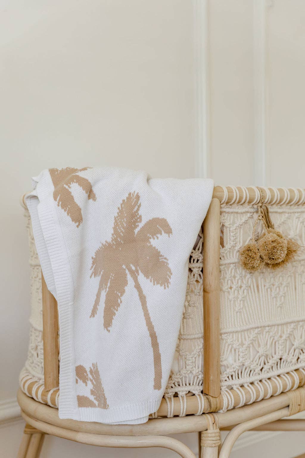 Palm Tree Blanket - Tan