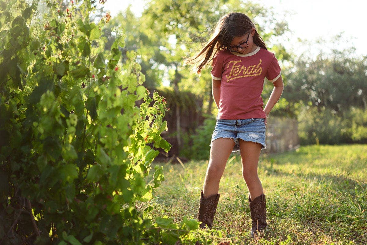 Feral Vintage Ringer | Maroon (Youth) - Monkeynmoo