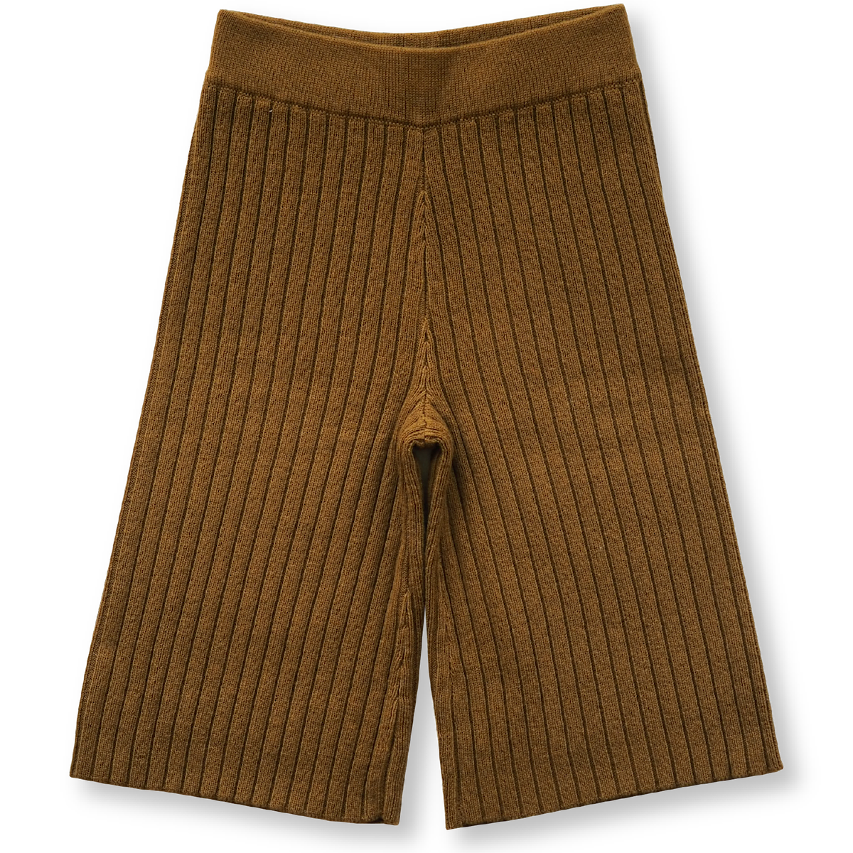 Rib flare pants - moss