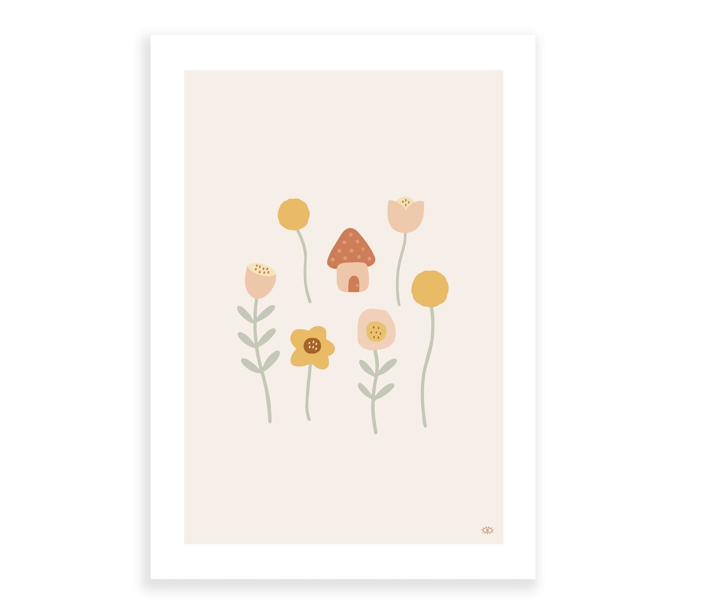 Mushroom house print