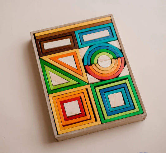 Rainbow nesting blocks