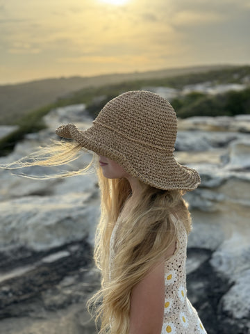 straw hat - natural large