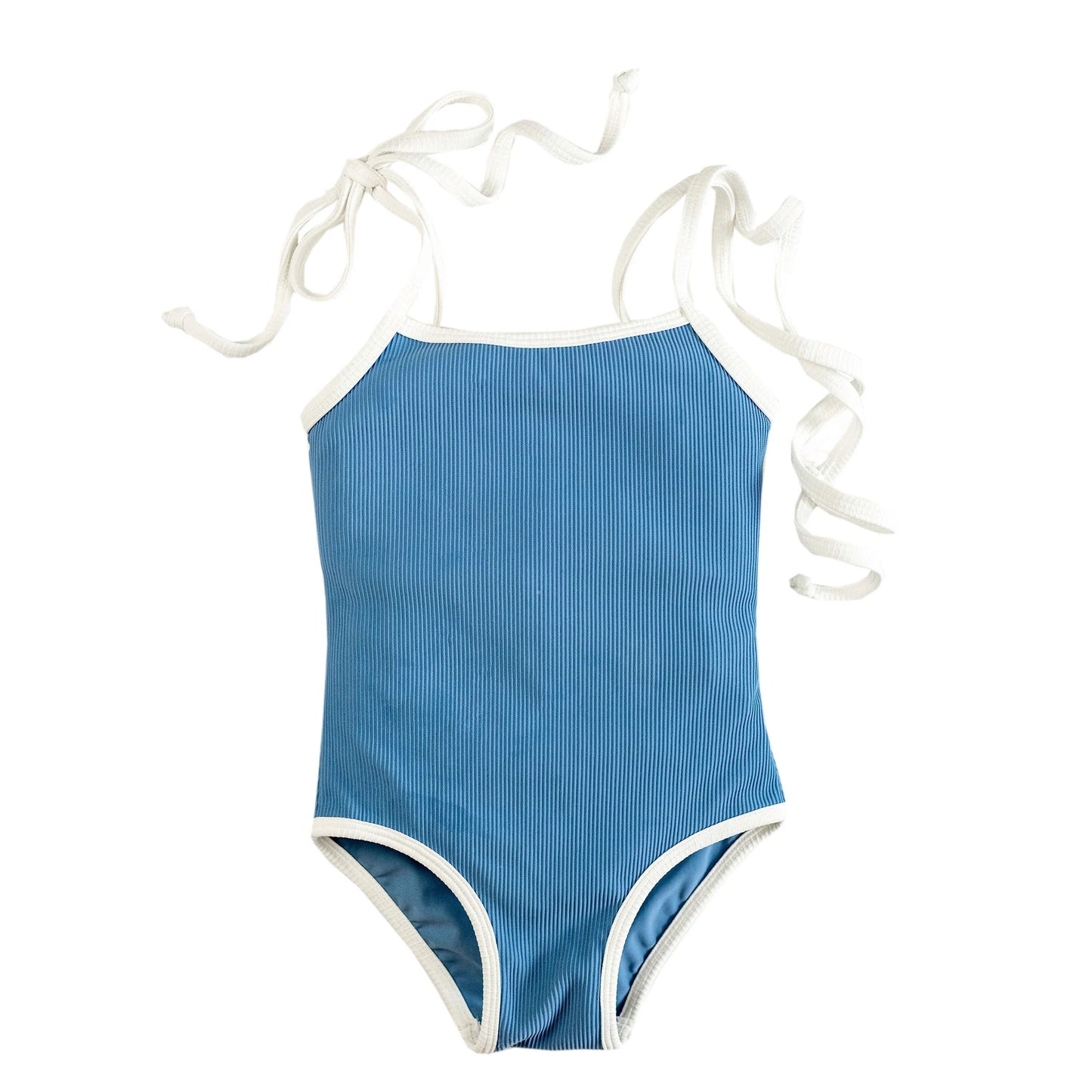 Kaea Girls Ribbed Onepiece Swimsuit Deep Blue by Jeune Label Monkeynmoo