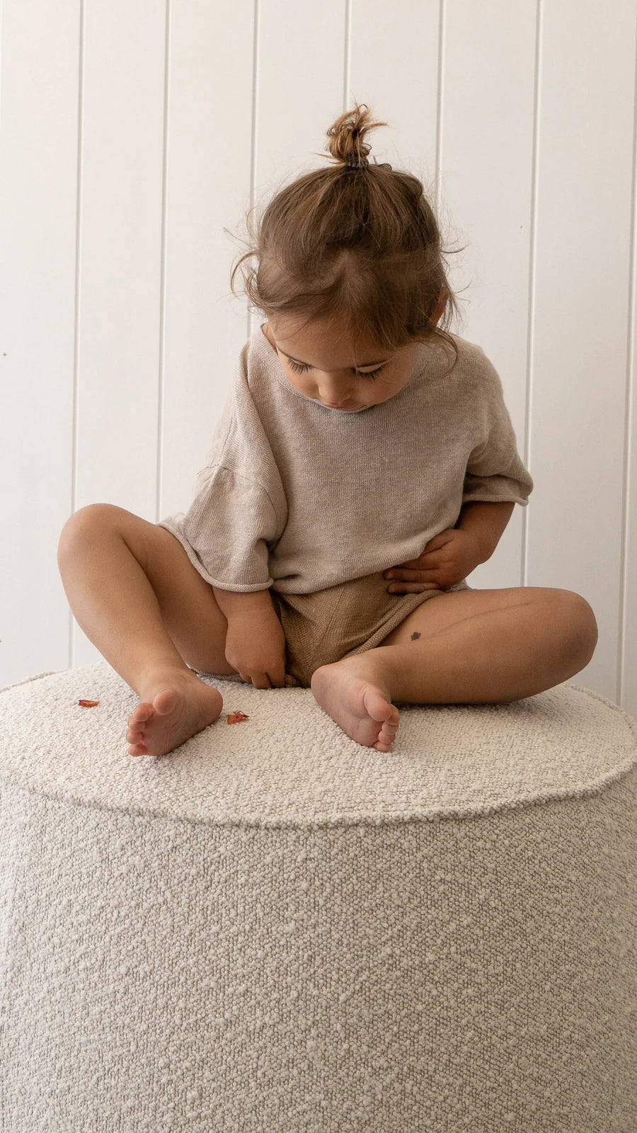 Oversized linen tee Stone