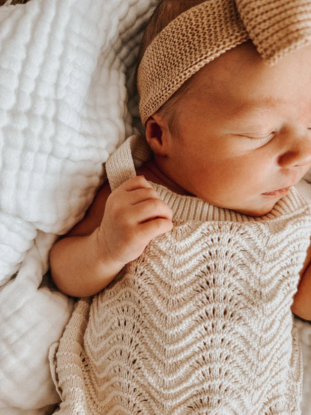 Wave Knit Bodysuit - Oat