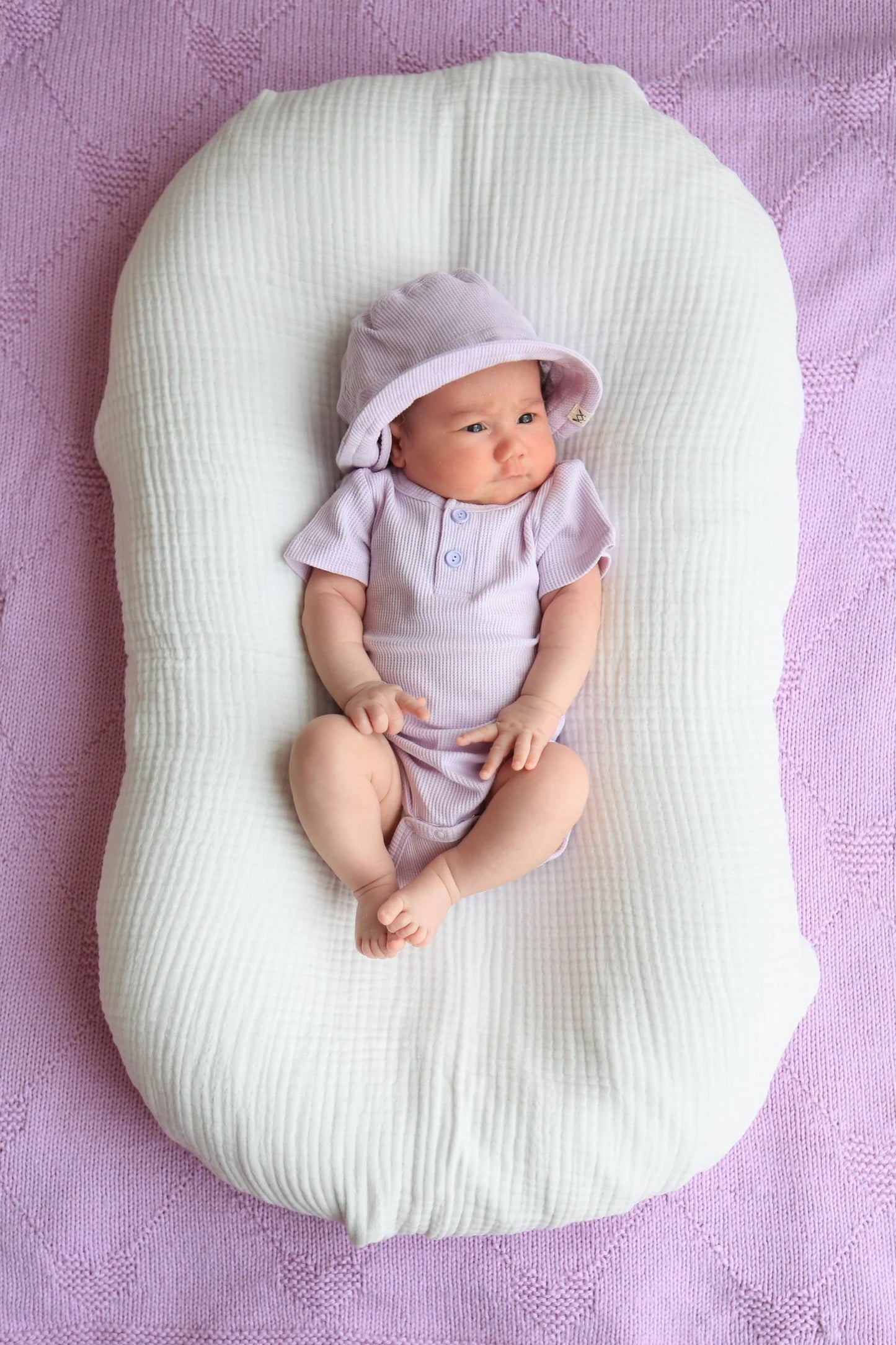Summer Bodysuit & Sunhat - Lilac