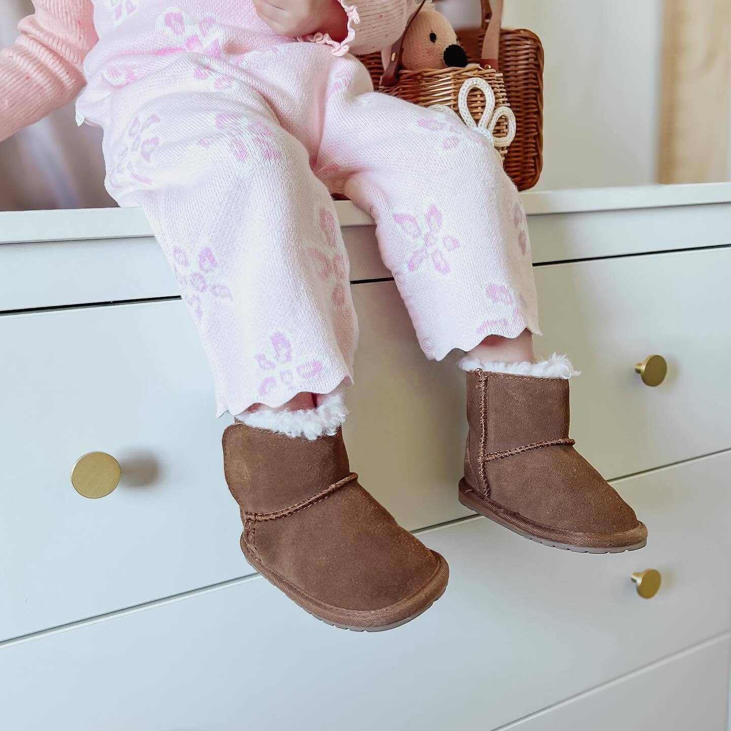 PLATINUM BABY BOOTIE - CHESTNUT