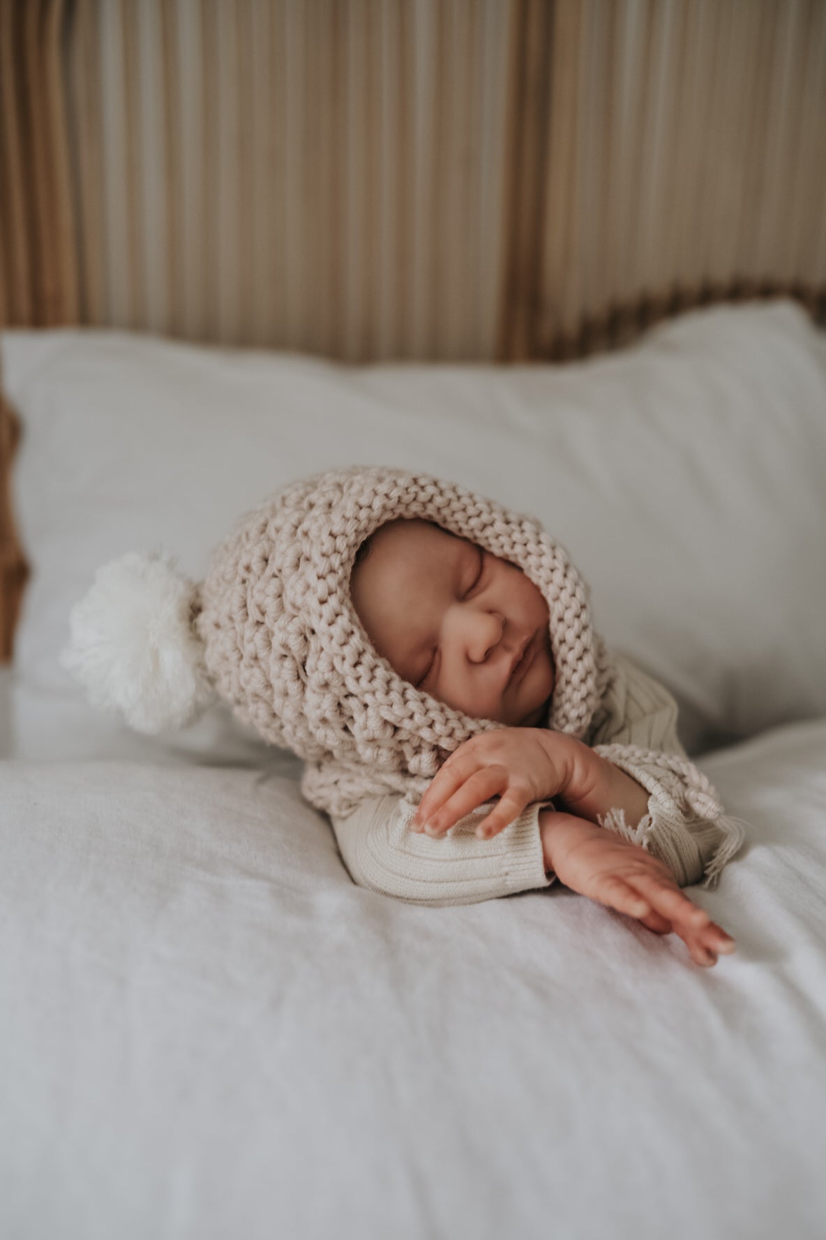 KNIT BONNET OATMEAL