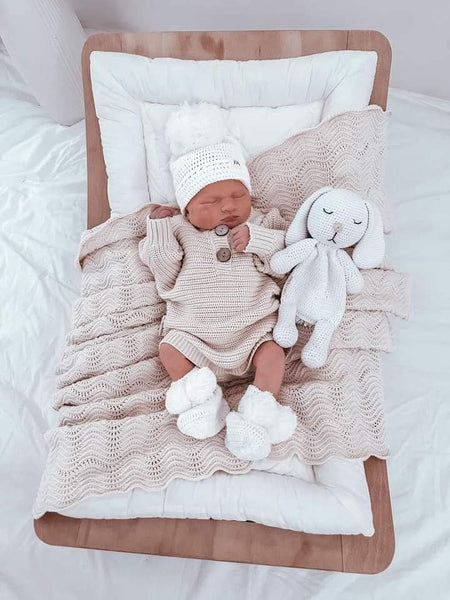 NB Textured Knit Bodysuit - Oat