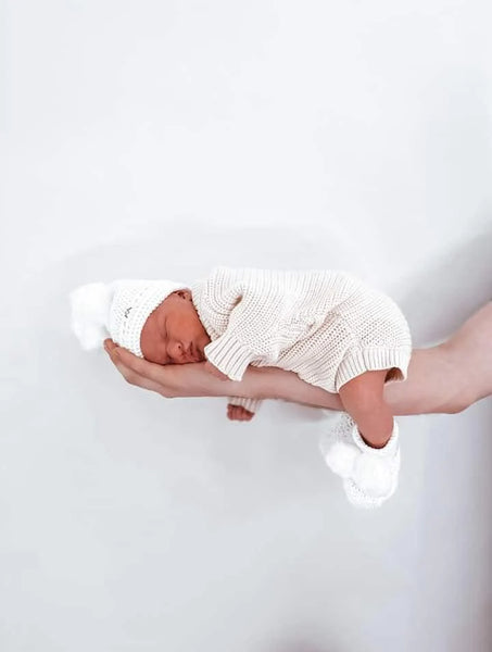 NB Textured Knit Bodysuit - Oat