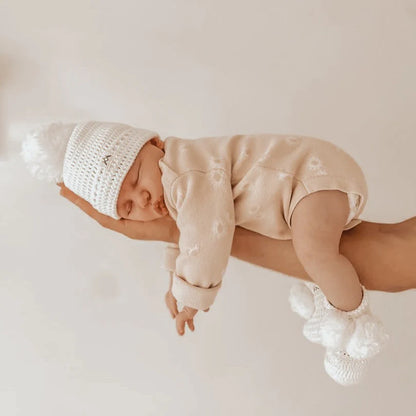 My First Beanie & Booties Set - Ivory