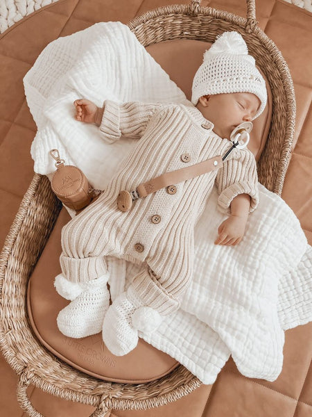 My First Beanie & Booties Set - Ivory