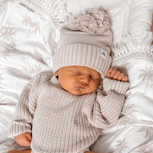 Knitted Beanie - Mushroom