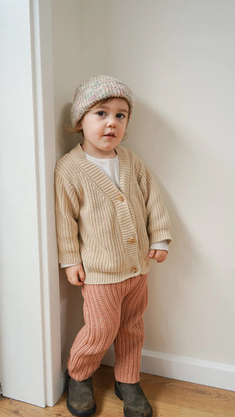 Chunky knitted legging | Terracotta