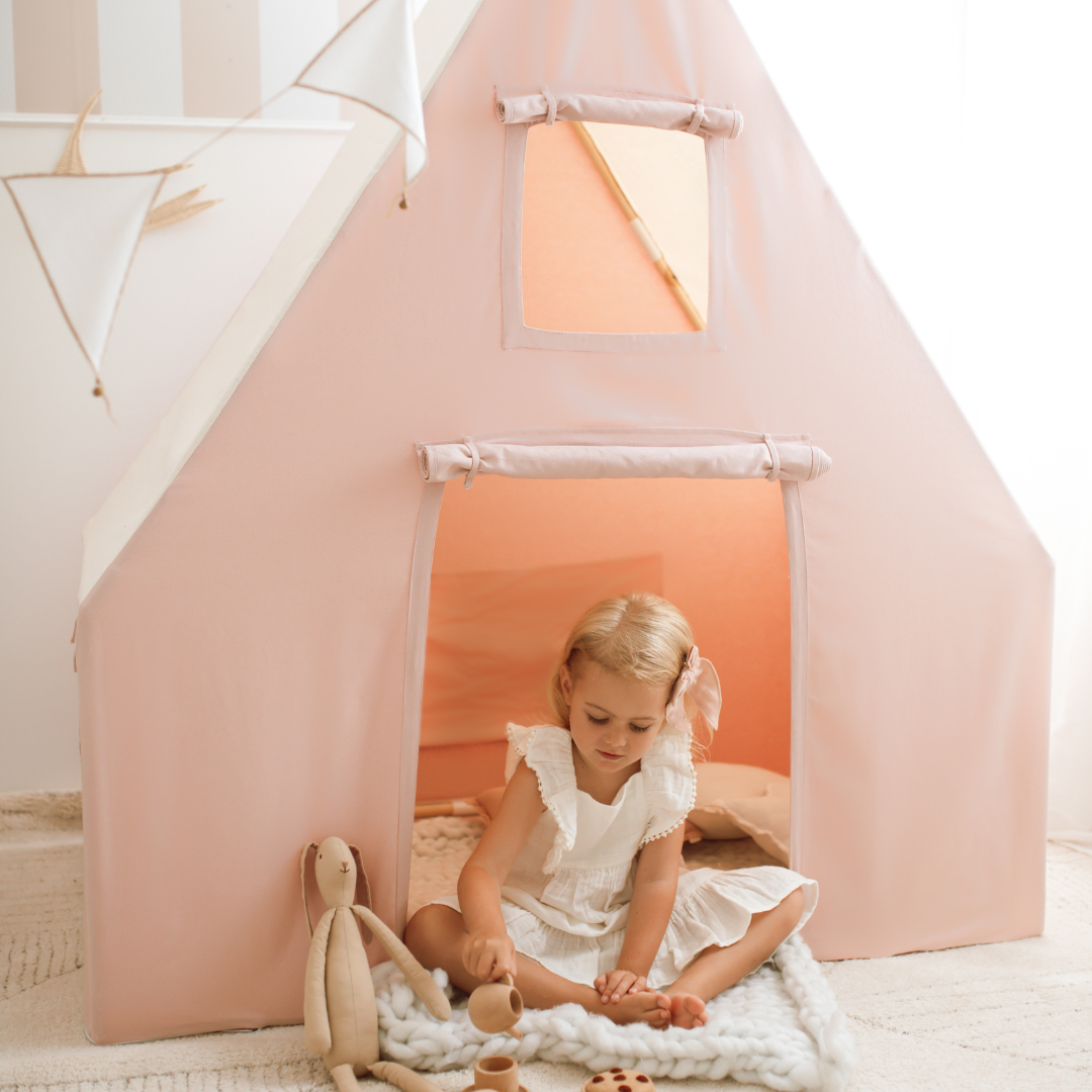 Kids Playhouse Tent - Evening Sun Pink