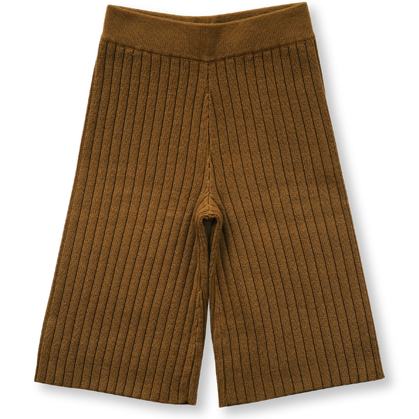 Rib flare pants - moss