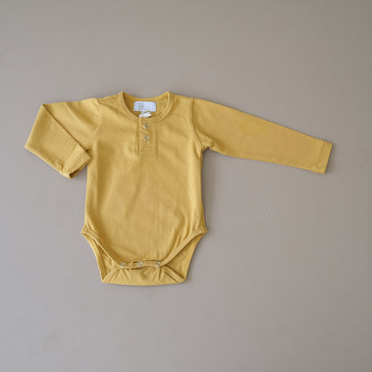 OTTO LONG SLEEVE BODYSUIT || mustard