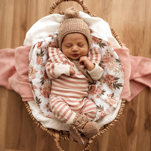 Rose stripe growsuit