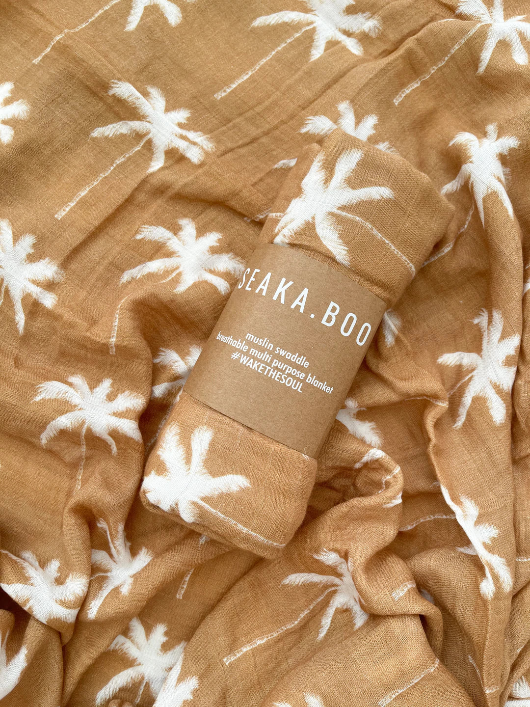 Bamboo cotton wrap- Arlo palm toffee