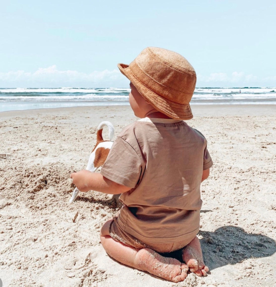 terry bucket hat - golden tan