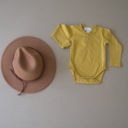 OTTO LONG SLEEVE BODYSUIT || mustard