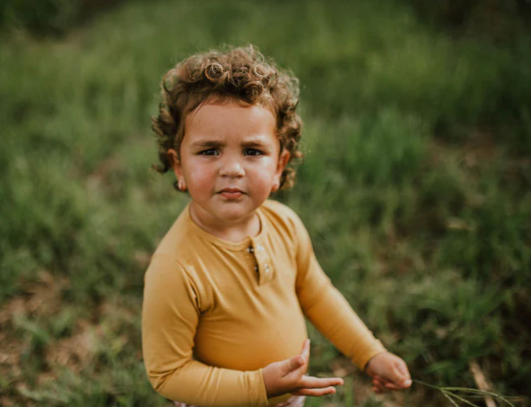 OTTO LONG SLEEVE BODYSUIT || mustard