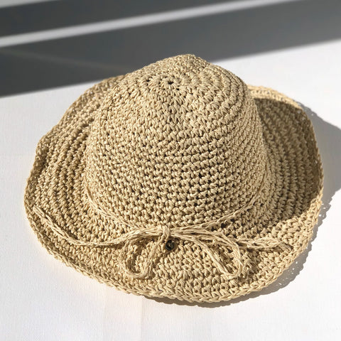 straw hat - light small