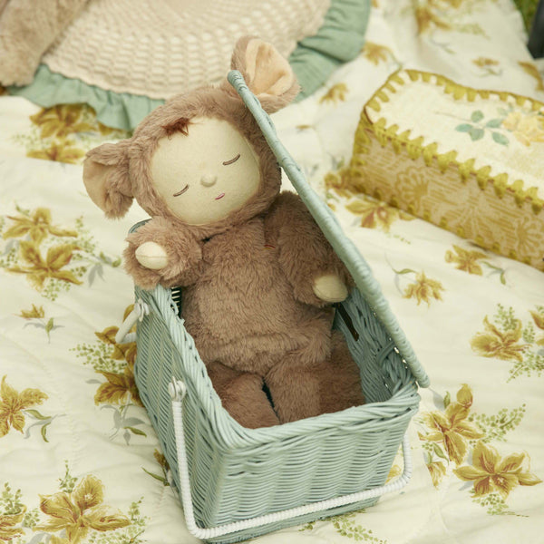 Piki rattan Basket vintage blue