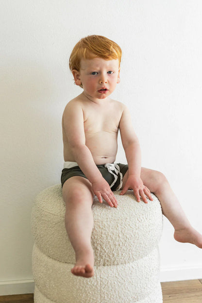 Euro Style Swim Trunks - Olive