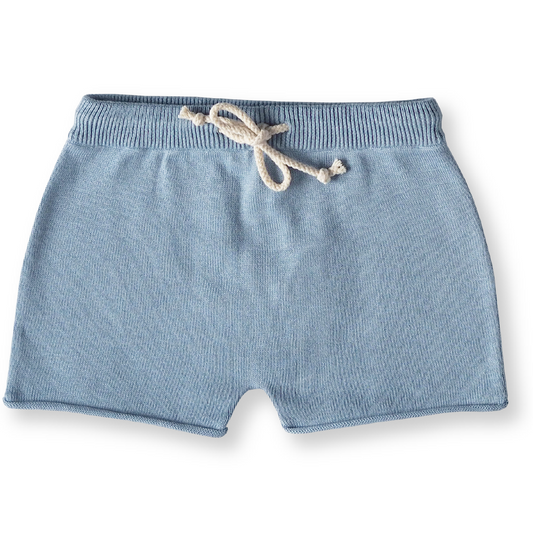 Knitted shorts - powder blue