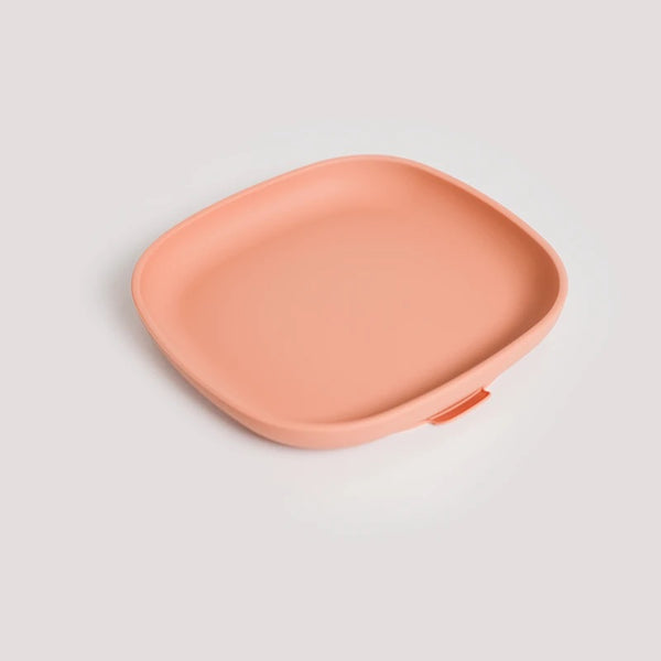 Silicon suction plate- peach
